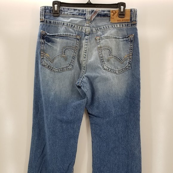 BIG STAR PIONEER Distressed Men's BUCKLE Boot Cut Denim Jeans USSz 32S (32 x 29) - Picture 3 of 7